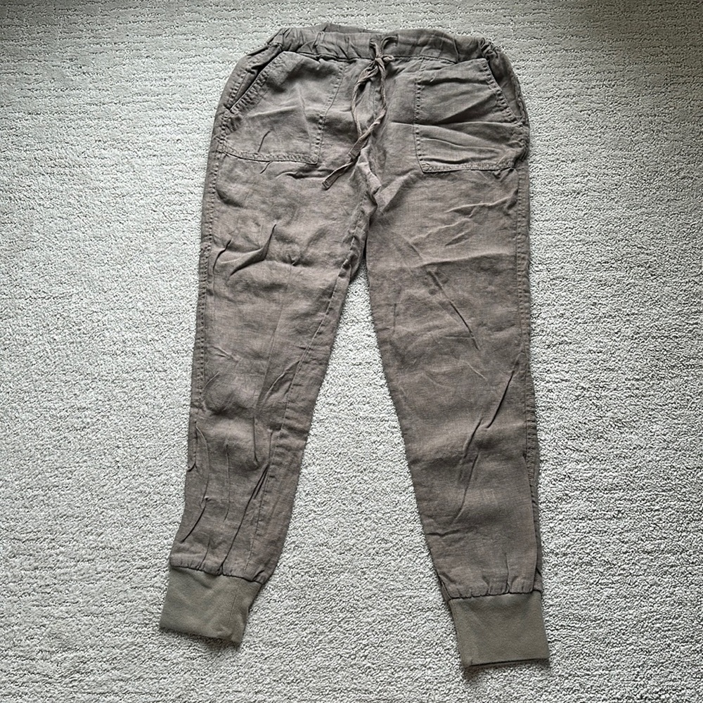 Olive linen joggers - Sz XXS from Joie